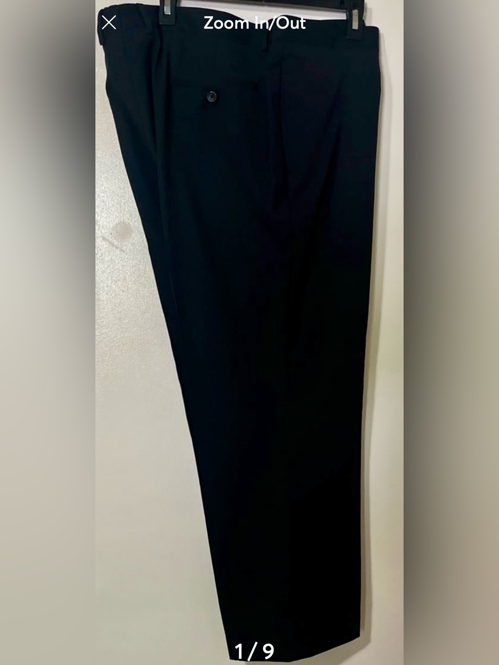 Pronto Uomo Platinum Wool Black Dress Trousers